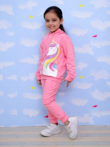Image of The Mom Store Kids Sweatshirt With Joggers Set| Cotton With French Terry | Cute Prints | Warm | For Boys & Girls | Trendy Winter Sets For Kids | Hoodie And Sweatpant Set