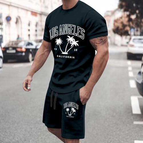 Ensemble de sport d'été pour homme amples noir taille S