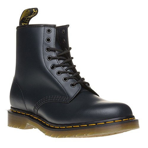 Image of Dr. Martens Unisex 1460 Smooth Leather 8 Eye Boot, Navy, 14 Women /13 Men