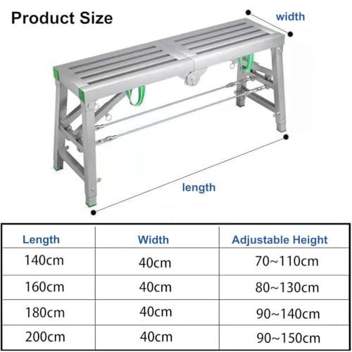 Plateforme de travail pliable stable pour construction et rénovation - 6