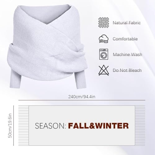 Sweater Scarf with Sleeves for Women,Fraye Herpar Scarf with Sleeves for Women,Shawl Scarfs Sweater Wrap Combination2