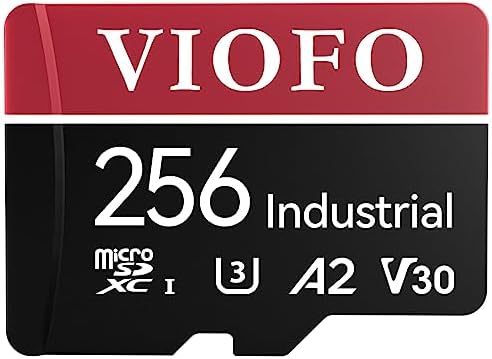 256GB Industrial Grade microSD Card, U3 A2 V30 High Speed Memory Card with Adapter, Support Ultra HD 4K Video Recording
