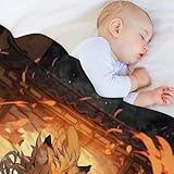 HHXXXHH Fleece Blanket Anger Throw for Sofa & Bed, Plush Cozy Fuzzy Throws, Super Soft And Warm Fluffy Blanket for All Seasons, 100×130cm - Image 4