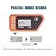Runleader Digitaler kabelloser Betriebsstundenzähler mit eigener Stromversorgung, vibrationsaktivierter, rücksetzbarer Job-Timer, Benutzersperre für den Generator Marine Lawn Mower (Orange)