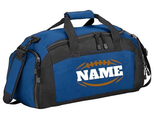 Personalized Sports Duffle Bag with Shoe Compartment (Football, Royal)