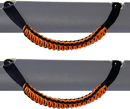 Bartact Grab Handle Compatible with Ford Bronco 2021+ (Neon Orange Paracord) Pair Made in USA