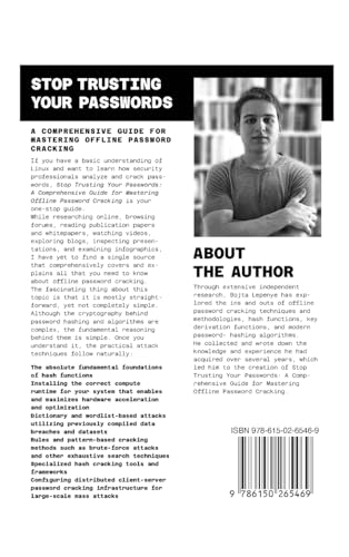 Image of Stop Trusting Your Passwords: A Comprehensive Guide for Mastering Offline Password Cracking