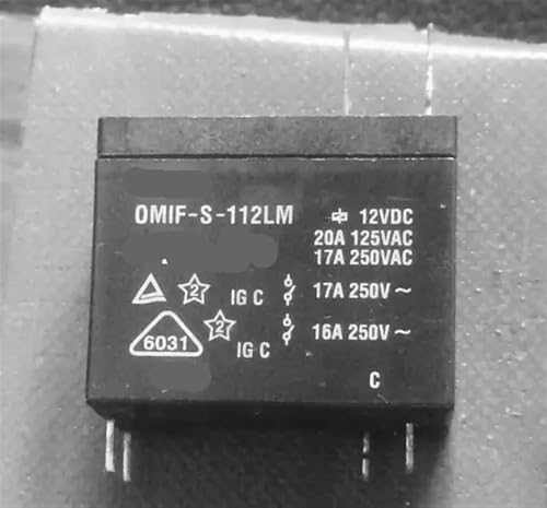 Relé OMIF-S-112LM de 4 pines y 12V con capacidad de 17A para control de circuitos de automoción
