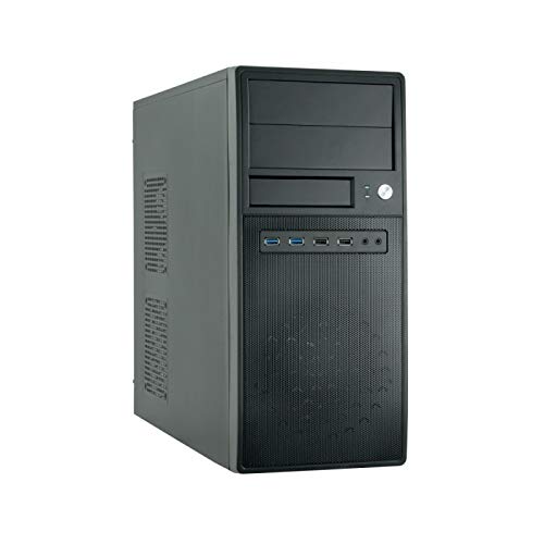 Chieftec CG-04B-OP Carcasa de Ordenador Midi-Tower Negro - Caja de Ordenador (Midi-Tower, PC, SECC, ATX,Micro-ATX, Negro, 0,6 mm)