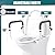 Toilet Safety Rails(350 LB),Toilet Rails for Seniors,Adjustable Toilet Grab Bars for Disabled,Toilet Safety Rails for Seniors,Toilet Safety Frame Fit Any Toilets