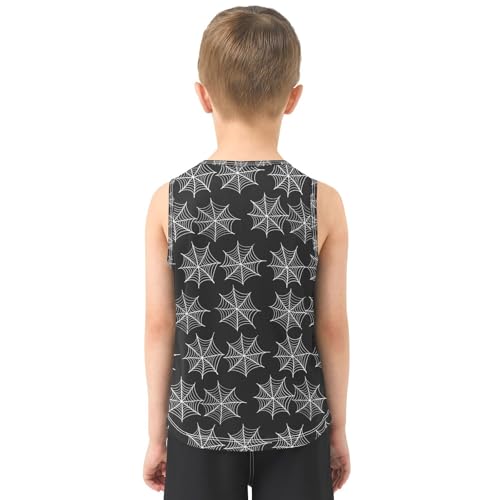 Spiderweb Black Boys Tank Tops Toddler Sleeveless Tank Top Undershirts for Sports,3T3