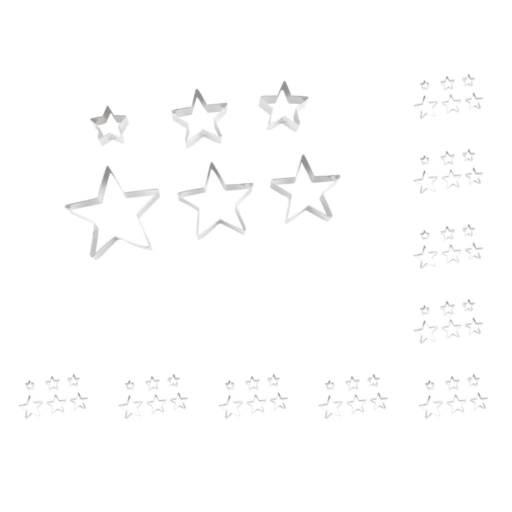 10 Set Sterne Keks Keks Kuchen Gelee Metall Ausstecher Blechform Backen DIY Werkzeuge Set