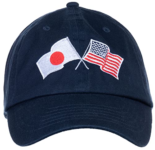 Image of Ann Arbor T-shirt Co. American Friendship Nations Flag Baseball Low Profile Dad Hat for Men Women