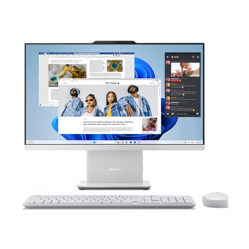 Image of Lenovo IdeaCentre AIO Ryzen 5 7533HS 23.8 inch FHD IPS All-in-One Desktop (8GB RAM /512GB SSD /Win11 /Microsoft 365 Basic + Office 2024 /3Wx2 Speakers /5MP+IR Camera /Wireless Keyboard & Mouse), F0HR00CFIN