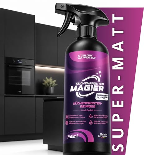 KÜCHEN-FRONTEN MAGIER SUPERMATT Aktiv-Fett Küchen-Reiniger 750 ml | Professioneller Spezialreiniger für supermatte oder ultramatte Küchenfronten intensive Tiefen-Fettformel | Anti-Fingerprint