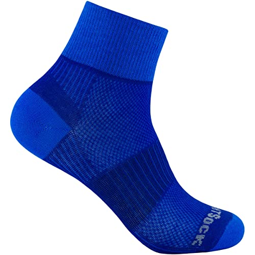 Preisvergleich Produktbild Wrightsock Coolmesh II Quarter Socke, royal-Blue