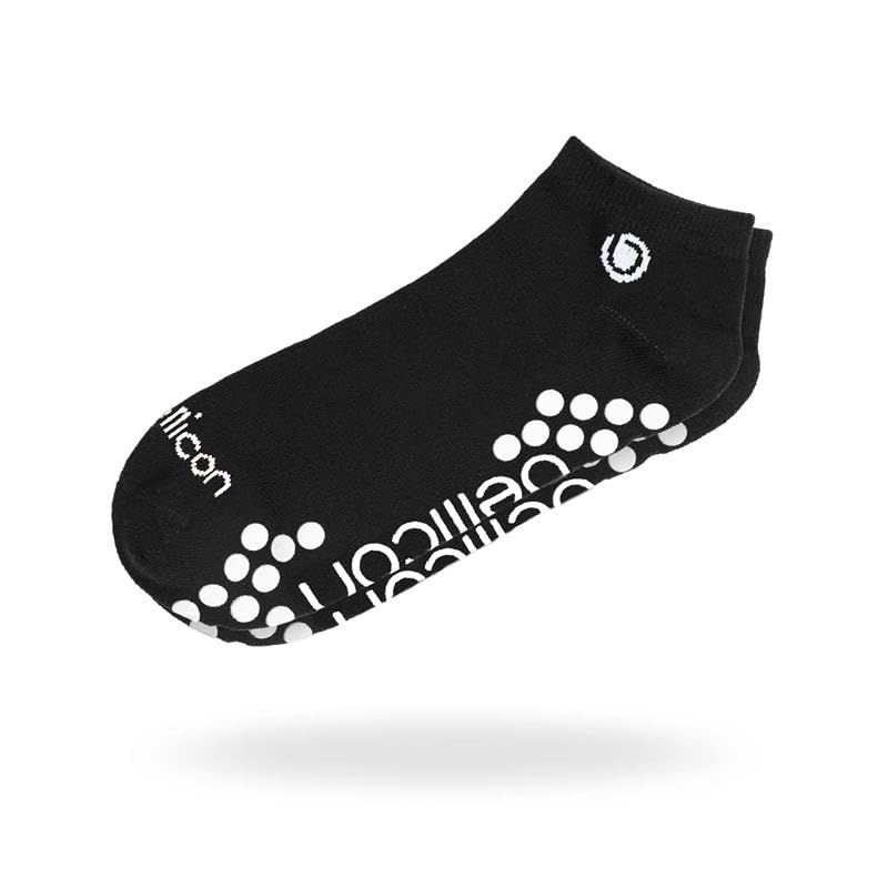 bellicon anti-slip socks | For secure grip & comfort when training on the mini trampoline | Grip & barefoot feeling accessories (black)