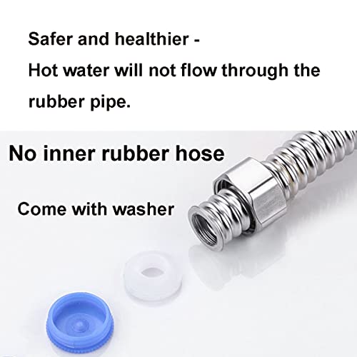Qrity 2 Pieces G1/2" x G1/2" Stainless Steel Corrugated Pipes, 30CM Flexible Pipe Connector, Bendable and Holds Its Shape - Image 4