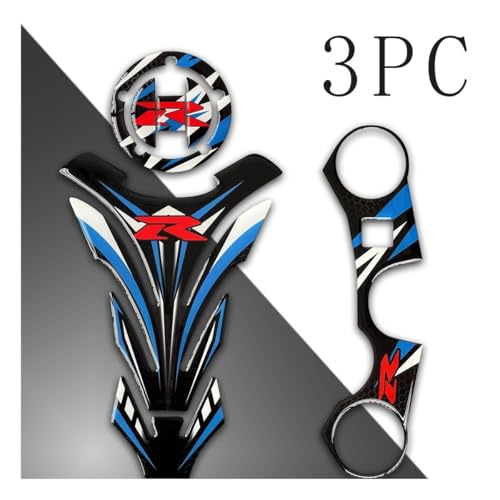 Autocollants bouchon réservoir moto GSX250 protection arêtes poisson - 2