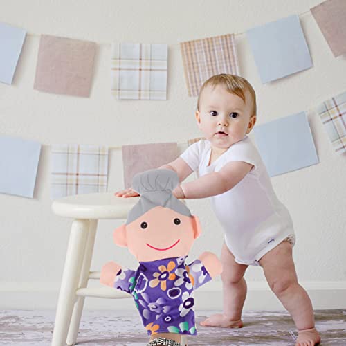 Fantoches de Membros da Família Fantoche de Mão: Fantoche de Pelúcia Avós 2 Peças para Contar Histór