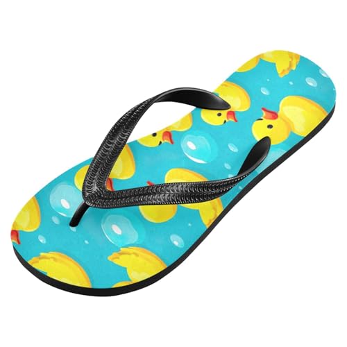 Mens Flip Flops Cute Yellow DuckSandal Flip Flops for Women Summer Beach Slipper 214B3319