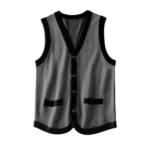 Fulbant Mens Sweater Vest Solid Knitted Lightweight Thermal Cardigan V-Necktall Sleeveless Vest