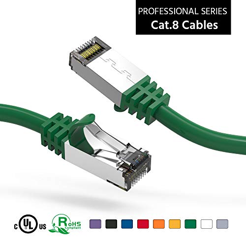 Cable de red Ethernet Cat 8 S/FTP 4ft verde RJ45 miniatura 2