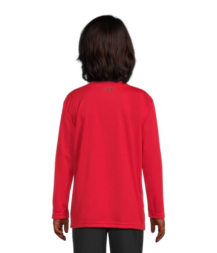 Image of Under Armour Boys' Long Sleeve Logo Graphic T-Shirt, Lightweight & Breathable, Relaxed Fit