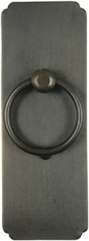 Ring Pull door handle Cabinet Face Plate,Brass Backplate Hardware Decorative Door knocke (Color : B, Size : Small)