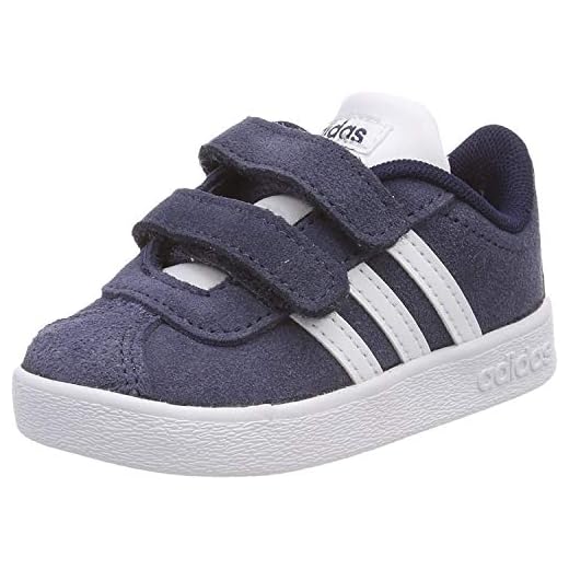Adidas VL Court 2.0 CMF I, Zapatillas de Estar por casa Bebé Unisex, Azul (Maruni Ftwbla 000), 22 EU