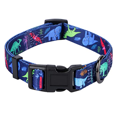 Rhea Rose Dog Collar Special Design Personalized Cute Girl boy Soft Collars with Cartoon Dinosaurs Large Size - Image 2