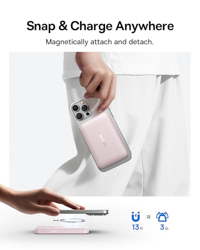 Image of Baseus for MagSafe Portable Charger, Qi2 Certified 15W Wireless Magnetic Power Bank 10000mAh with USB-C Cable 22.5W PD Charging, Battery Pack Compatible with iPhone 17 /16 /15 /14 /13 Pro /Pro Max Series
