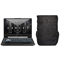 ASUS TUF Gaming A15, 15.6″ (39.62 cms) FHD 144Hz, AMD Ryzen 7 4800H, 4GB GeForce RTX 3050 Graphics, Gaming Laptop, FA506ICB-HN075W + VP5700 TUF 17″ (43.18 cm) Backpack (Black)