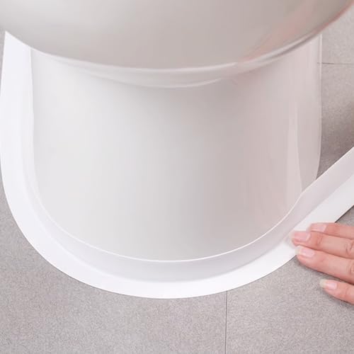 Image of Toilet Caulk Sealant Tape, White Caulk Tape Waterproof Self Adhesive, Bathtub Caulk Sealing Strip Tape for Bathroom Caulking Tape Shower Caulk, 1.5IN-10.5FT
