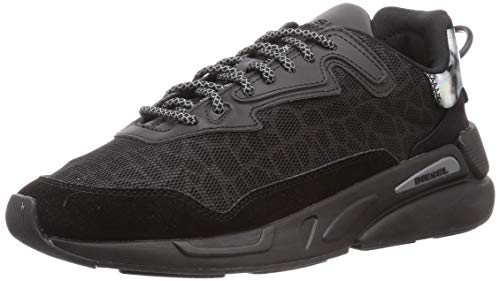 Diesel Men's S-Serendipity Lc Sneakers, Black/Gunmetal, 7.5 #TOP12
