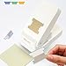 KW-triO Tab Punch DIY Index Tabs Puncher Tag Punch Paper Punch for Scrapbooking, Journaling Tabs, Bible Tabs, Book Tabs, Planner Inserts and More Projects (White)