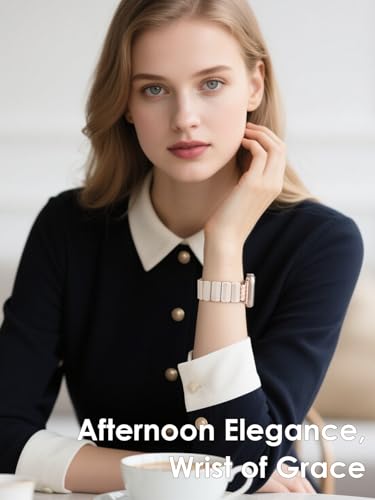 Image of V.R.HOPE Stretchy Resin Apple Watch Band for Series Ultra /10 /9 /8 /7 /SE 38mm 40mm 41mm 42mm Fashion Cute, Lightweight & Flexible, Rectangle Design with iWatch Series 6 /5 /4 /3 /2 /1(Fluorescent White-S)