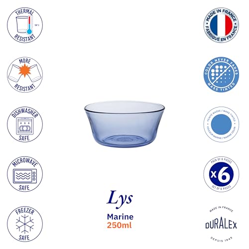 Image of Duralex LYS Marine Table Bowl 250 ml Pack of 6