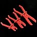 Swpeet 3Pcs Red Line Clamps Flexible Hose Clamps Pliers Kit, Hose Pinch Off Pliers Set Line Clamps for Brake Hoses, Fuel Hoses, Coolant Hoses, Most Flexible 15mm, 20mm and 25mm Hoses Clamps