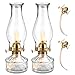 Produktbild 2 Pcs Petroleumlampe Öllampe Laterne Metall Glas Drehfassung Retro-Öllampe Innen Outdoor Spiegelkerosenlampe Innenbereich Winddicht Öllampe Antike Vintage Notlicht Transparentes Kerosinlaterne