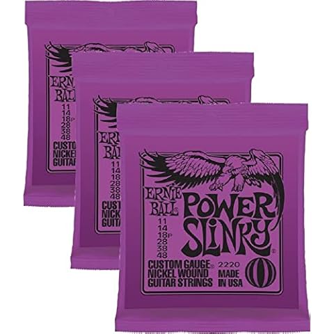 Ernie Ball Power Slinky Guitar Strings (Pack of 3) (2220x3) Cover