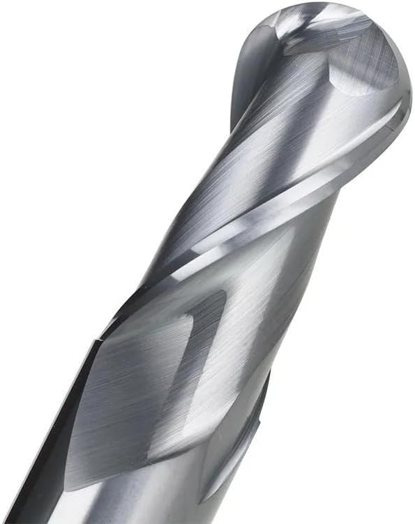 Ball Nose End Mill 2 Flute Carbide Milling Cutter CNC Machine Router Bit Milling Tools Radius Cutter,R4xD8x16x100L