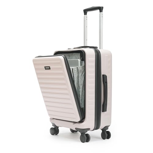 Image of Assembly Cabin Trolley Bag (55 cms) & Large Check in (75 cms) Polycarbonate Luggage Set of 2 - Premium Hardsided Suitcase with in-Built TSA Lock- Starkpro- Ivory