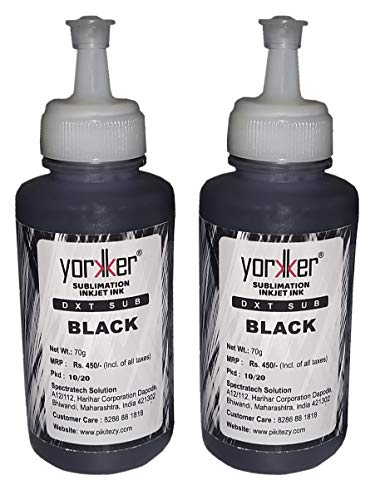 Yorkker® Sublimation Ink DXT SUB for Heat Transfer Printing on Mugs, Mobile Cases, Polyester T-Shirts etc Suitable for Epson Printers L800, L1800,... - Image 2