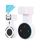 Sukira Outlet Wall Mount Hanger Stand Bracket for Amazon Echo Dot 2nd Without Mess Wires Or Screws, Dot Accessories, Compact Holder Case Plug in Kitchens, Bathroom And Bedroom (White) 1 Pack