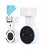 Outlet Wall Mount Hanger Stand Bracket for Amazon Echo Dot 2nd Without Mess Wires Or Screws, Dot Accessories, Compact Holder Case Plug in Kitchens, Bathroom And Bedroom (White) 1 Pack