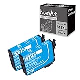NoahArk 2 confezioni di cartucce d'inchiostro rigenerate 812XL di ricambio per stampanti Epson 812 812XL T812 T812XL ad alta resa per stampanti Epson Workforce Pro WF-7820 WF-7840 EC-C7000(A3) (2