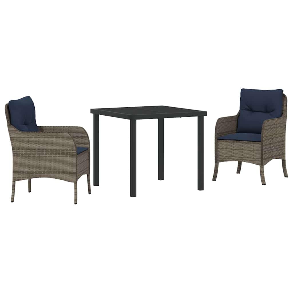 Salon de jardin en rotin synthétique gris pour vos moments de détente sur la terrasse