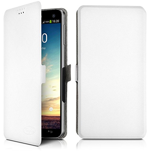 Seluxion - Etui de Protection et Porte-Carte Universel M Couleur Blanc pour Logicom L-egant One-R