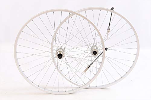 PAIR VINTAGE 24 x 1 3/8" ALLOY WHEELS SUITABLE REPLACEMENT FOR 60's,70’s,80's JUNIOR MULTI SPEED RACING BIKES